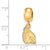 Ball State University Small Charm Dangle Bead in Gold Plated