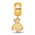 Texas State University Xs Charm Dangle Bead Charm in Gold Plated