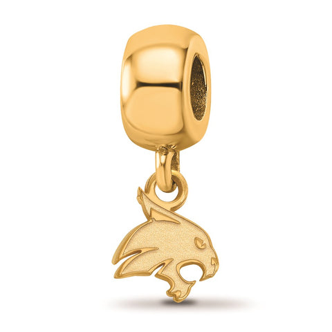Gold Plated LogoArt Texas State University Xs Dangle Bead Charm