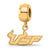 Gold Plated LogoArt University of South Florida Small Dangle Bead