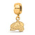 Gold Plated NHL LogoArt Colorado Avalanche Xs Dangle Bead Charm