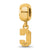 College Of Charleston Xs Charm Dangle Bead Charm in Gold Plated