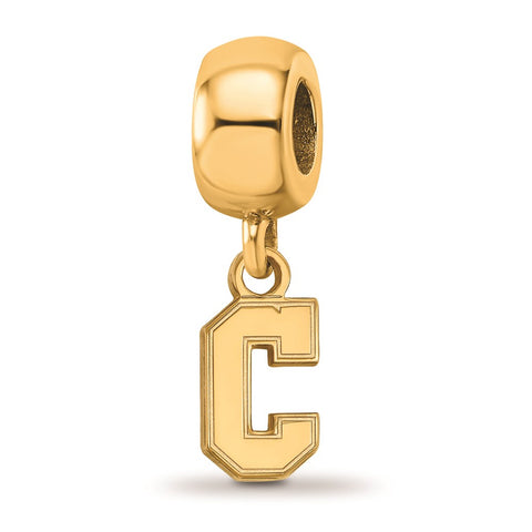 Gold Plated LogoArt College Of Charleston Xs Dangle Bead Charm