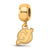 Gold Plated NHL LogoArt New Jersey Devils Xs Dangle Bead Charm