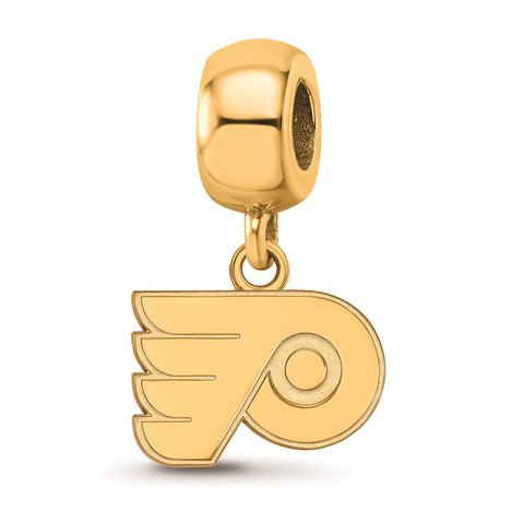 Gold Plated NHL LogoArt Philadelphia Flyers Xs Dangle Bead Charm