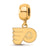 Gold Plated NHL LogoArt Philadelphia Flyers Xs Dangle Bead Charm