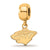 Gold Plated NHL LogoArt Minnesota Wild Xs Dangle Bead Charm