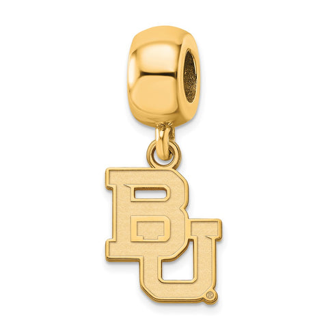 Gold Plated LogoArt Baylor University Small Dangle Bead