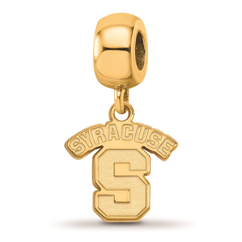 Gold Plated LogoArt Syracuse University Small Dangle Bead