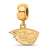 Gold Plated LogoArt Oregon State University Bead Charm Xs Dangle
