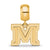 Montana State University Small Charm Dangle Bead in Gold Plated