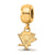 Gold Plated NHL LogoArt Pittsburgh Penguins Xs Dangle Bead Charm
