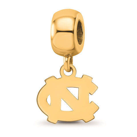 Gold Plated LogoArt University of North Carolina Xs Dangle Bead