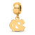 Gold Plated LogoArt University of North Carolina Xs Dangle Bead