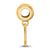 Indiana University Xs Charm Dangle Bead Charm in Gold Plated