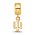 Indiana University Xs Charm Dangle Bead Charm in Gold Plated