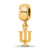 Indiana University Xs Charm Dangle Bead Charm in Gold Plated