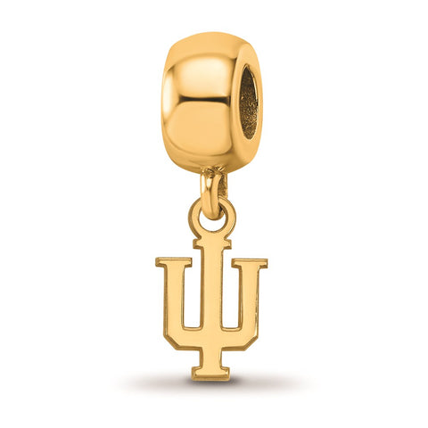 Gold Plated LogoArt Indiana University Xs Dangle Bead Charm