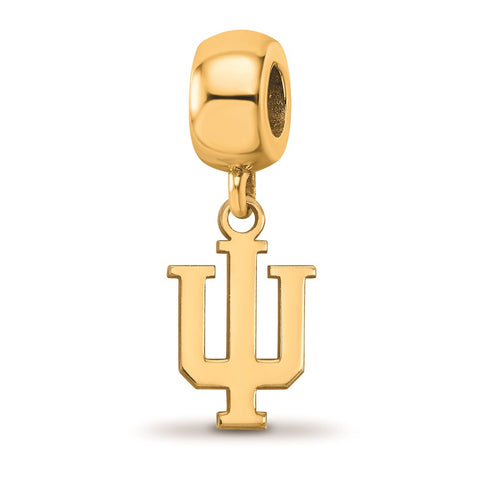 Gold Plated LogoArt Indiana University Small Dangle Bead