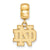 University of Notre Dame Charm Bead Small Dangle in Gold Plated