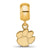 Clemson University Xs Charm Dangle Bead Charm in Gold Plated