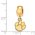 Clemson University Xs Charm Dangle Bead Charm in Gold Plated