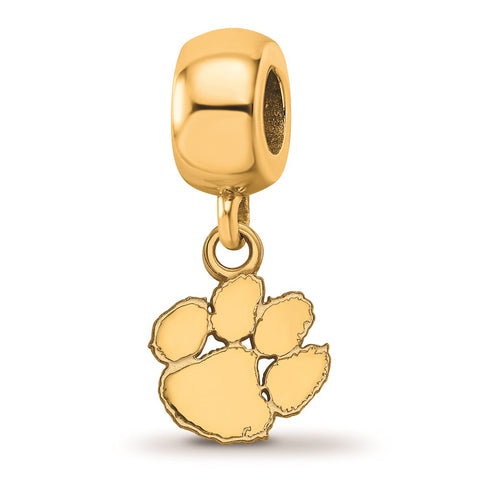 Gold Plated LogoArt Clemson University Xs Dangle Bead Charm