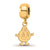 Gold Plated LogoArt Syracuse University Small Dangle Bead