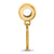 Auburn University Small Charm Dangle Bead in Gold Plated