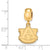 Auburn University Small Charm Dangle Bead in Gold Plated