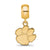 Clemson University Small Charm Dangle Bead in Gold Plated