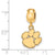 Clemson University Small Charm Dangle Bead in Gold Plated