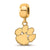 Gold Plated LogoArt Clemson University Small Dangle Bead