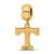 University of Tennessee Small Charm Dangle Bead in Gold Plated