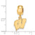 University of Wisconsin Small Charm Dangle Bead in Gold Plated
