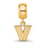 Villanova University Charm Bead Xs Dangle in Gold Plated