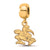 Gold Plated LogoArt University of Miami Small Dangle Bead