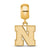 University of Nebraska Small Charm Bead in Gold Plated