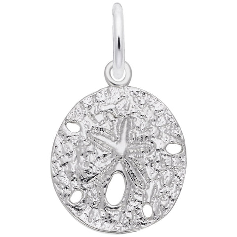 Sand Dollar Charm In Sterling Silver