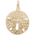 Sand Dollar Charm In Yellow Gold