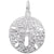 Sand Dollar Charm In Sterling Silver