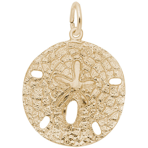 Sand Dollar Charm in Yellow Gold Plated