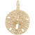 Sand Dollar Charm in Yellow Gold Plated