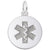 Medical Symbol Charm In 14K White Gold