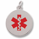 Red Paint charm in Sterling Silver