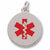 Red Paint charm in Sterling Silver