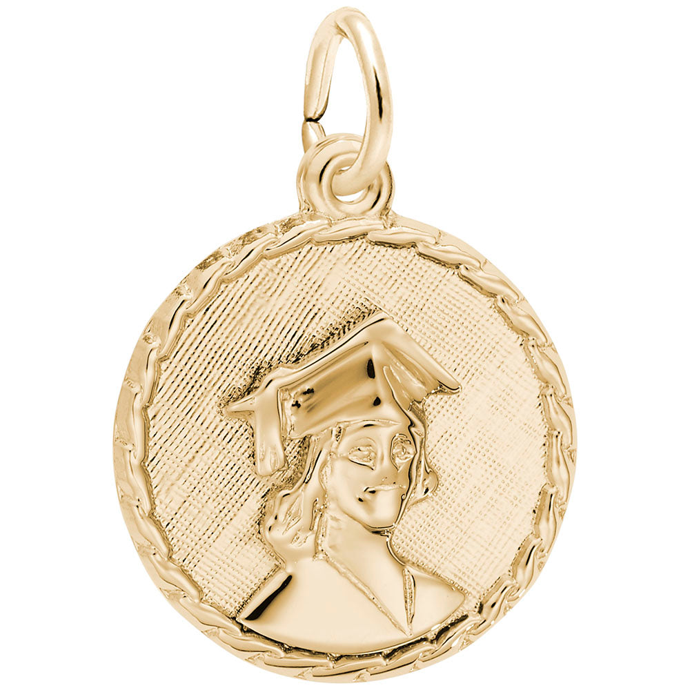 Charming Yellow Gold Charms | Gold Graduation Charm | CharmsToTreasure