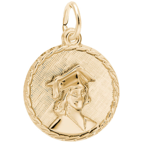 Graduation Charm in Yellow Gold Plated