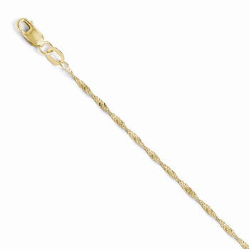 10K Yellow Gold Singapore Chain