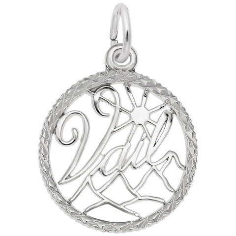 Vail Charm In 14K White Gold